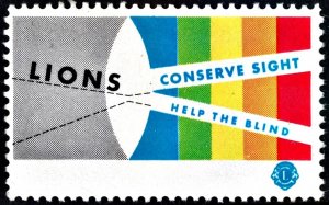 Lions Club Charity Seal Conserve Sight Single OG/NH