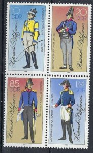 Germany DDR 2520a-23a MNH 1986 Postal Uniforms