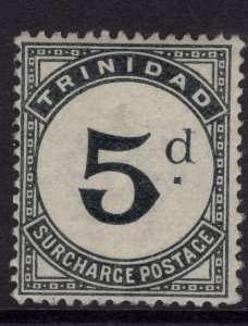 TRINIDAD SGD6 1885 5d SLATE-BLACK POSTAGE DUE MTD MINT