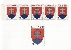 SLOVAKIA 1993 Sc 1-2 1st Issue Scarce Private Booklet, Mint NH VF