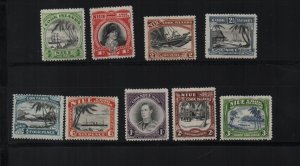 Niue Cook Islands 1944/6 SG89/97 set of 9 George VI Definitives mounted mint