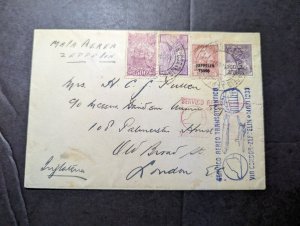 1933 Brazil LZ 127 Graf Zeppelin Cover Rio De Janeiro to London England