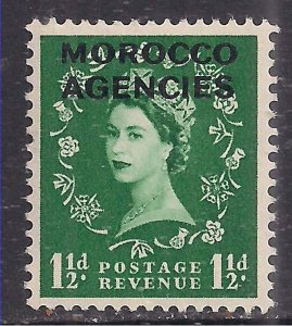 Morocco Agencies 1952 - 55 QE2 1  1/2d Ovpt on GB Wilding Umm SG 103 ( K263 )