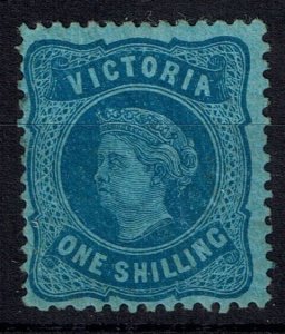 AUSTRALIA - VICTORIA SG186a 1880 1/= BRIGHT BLUE ON BLUE MTD MINT (d)