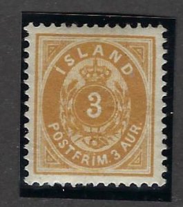 Iceland  SC#22 Mint F- VF SCV$7.50...Very Nice!