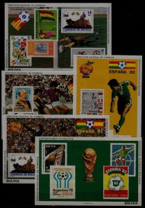 Bolivia 5 MNH s/s Football-82