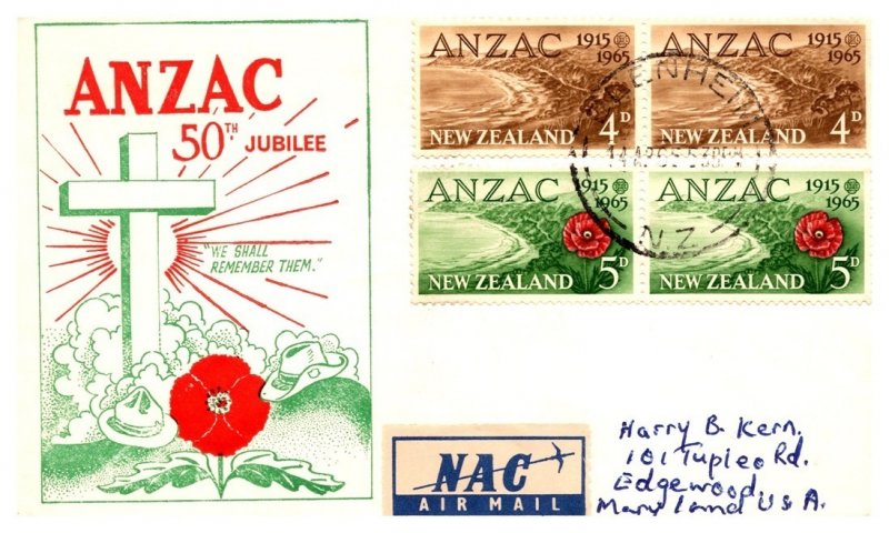New Zealand, Worldwide First Day Cover, Seals and Labels