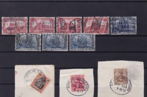 german high values and special cancels on piece stamps ref r15801