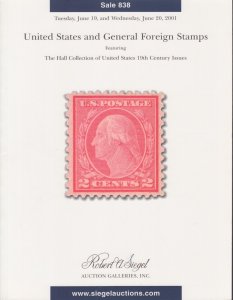 Hall Collection of US 19th Century Issues & General Foreign, Siegel Auction 838