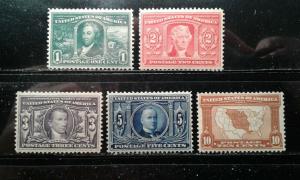  US #323-27 mint hinged e195.4407