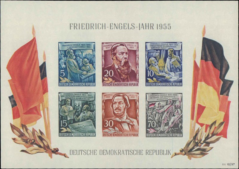 Germany DDR #259-264a, Complete Set(7), 1955, Never Hinged