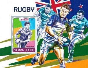 Sierra Leone - 2017 Rugby Players - Stamp Souvenir Sheet - SRL171009b