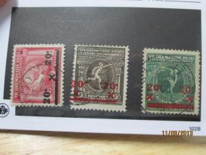 Belgium #140-142 used set