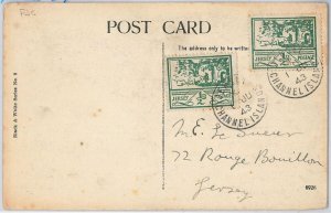 42230 - GB : JERSEY   - POSTAL HISTORY:  Michel # 3Y x 2  on FDC POSTCARD - 1943