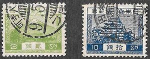 Japan SC 194,196 * Scenery * Used * 1926