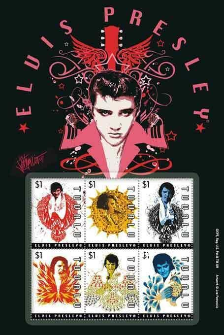 Tuvalu - Elvis Presley on Stamps - 6 Stamp  Sheet TUV0903