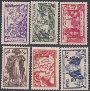 French Polynesia Sc #117-122 Mint Hinged