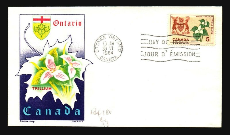 Canada SC# 418 FDC / Chickering Jackson Cachet - L3205