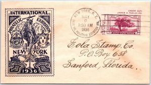 U.S. EVENT COVER THIRD INTERNATIONAL PHILATELIC EXHIBITION AT N.Y. PLANTY 778-22