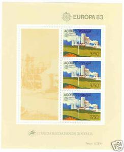 AZORES Scott 336a MH* eUROPA 1983 CV $10
