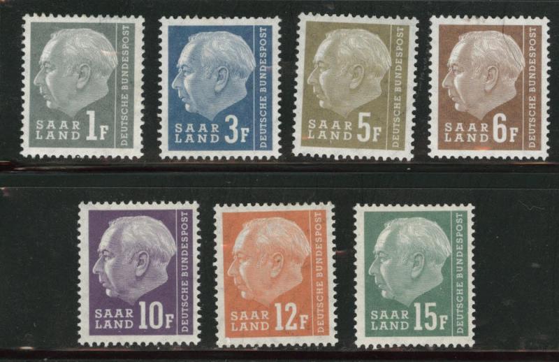 Saar Scott 289-294 MH* short 1957 stamp set