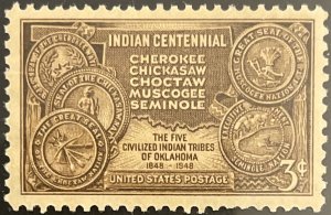 Scott #972 1948 3¢ Indian Centennial MNH OG XF