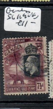 GAMBIA KGV ELEPHANT 7 1/2D SG 119 VFU      P0727H