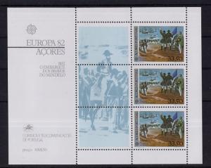 Portugal Azores #333a  MNH 1982  Europa sheet heroes of Mindelo