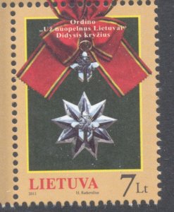 Lithuania Sc 957 2011 Grand Cross for Merit stamp mint NH