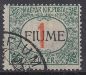 ITALY - Fiume - Tax Sassone n.4 I used  cv 360$ Signed Brunn