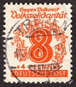 1946, Germany, West Saxony, 8+4pf, Used CTO, Sc 14NB5