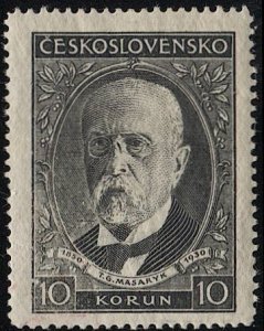 CZECHOSLOVAKIA  1930 Sc 178 Mint MNH VF 10k, Pres. Masaryk