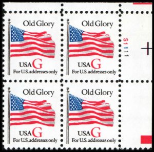 US #2882 G OLD GLORY MNH LL PLATE BLOCK #S1111