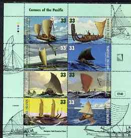 Marshall Islands 1999 Canoes of the Pacific perf sheetlet...