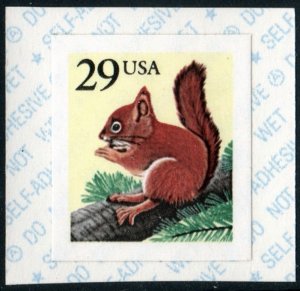 SC#2489 29¢ Red Squirrel Affixing Machine Single (1993) SA