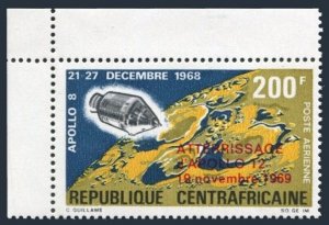 Central Africa C81,MNH.Michel 215. Moon landing mission,1970.Apollo 12.Apollo 8.