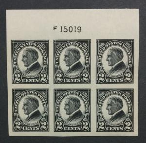 MOMEN: US #611 PLATE BLOCK MINT OG NH #27235