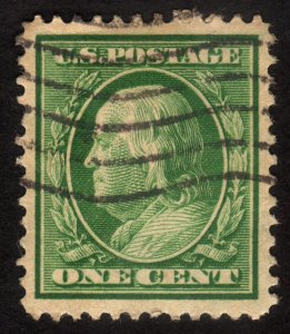 1908 US, 1c, Used, Benjamin Franklin, Sc 331, VF-83