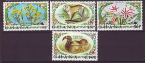 J24444 JLstamps 1972 ghana mlh set #450-3 wildlife