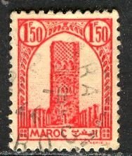 French Morocco 1943: Sc. # 187; Used Single Stamp