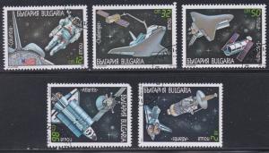 Bulgaria # 3622-3625 & 3627, Space Shuttle Missions, CTO, Short set