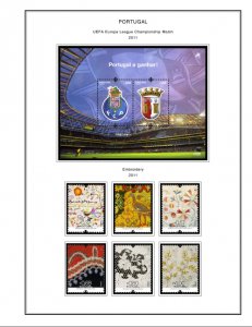 COLOR PRINTED PORTUGAL 2011-2015 STAMP ALBUM PAGES (93 illustrated pages)