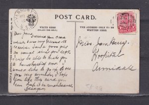 NEW SOUTH WALES, 1447, RR, YARROWYCK cds., 1908 British ppc. Turner, Shipwreck.