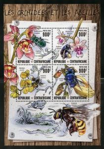 CENTRAL AFRICA  2016 ORCHIDS  SHEET MINT NH