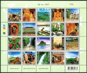 Thailand 2137 at sheet, MNH. Unseen Tourist Attractions, 2004 Monuments & views.