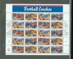 United States #3146a Mint (NH) Souvenir Sheet (Football)