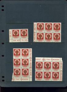 20 VINTAGE 1939 Kirkens Korshaer STAMPS (L624)  Church Korshaer RELIGION DENMARK