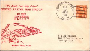 17 Dec 1934 - USS Macon We Await Your Safe Return Aiglon - 4