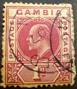 Gambia  1902 1d Carmine SG46  Fine Mtd Mint