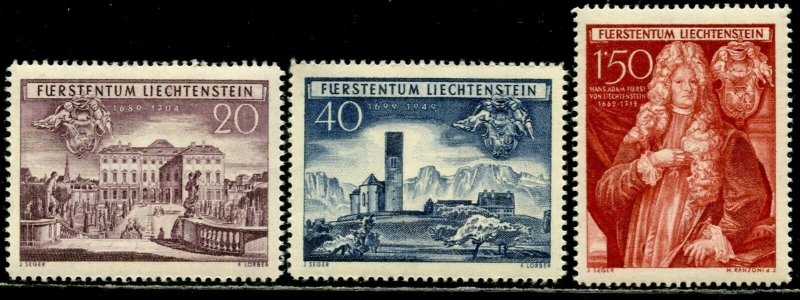 LIECHTENSTEIN Sc#240-242 1949 250th Anniversary Complete Set OG Mint NH